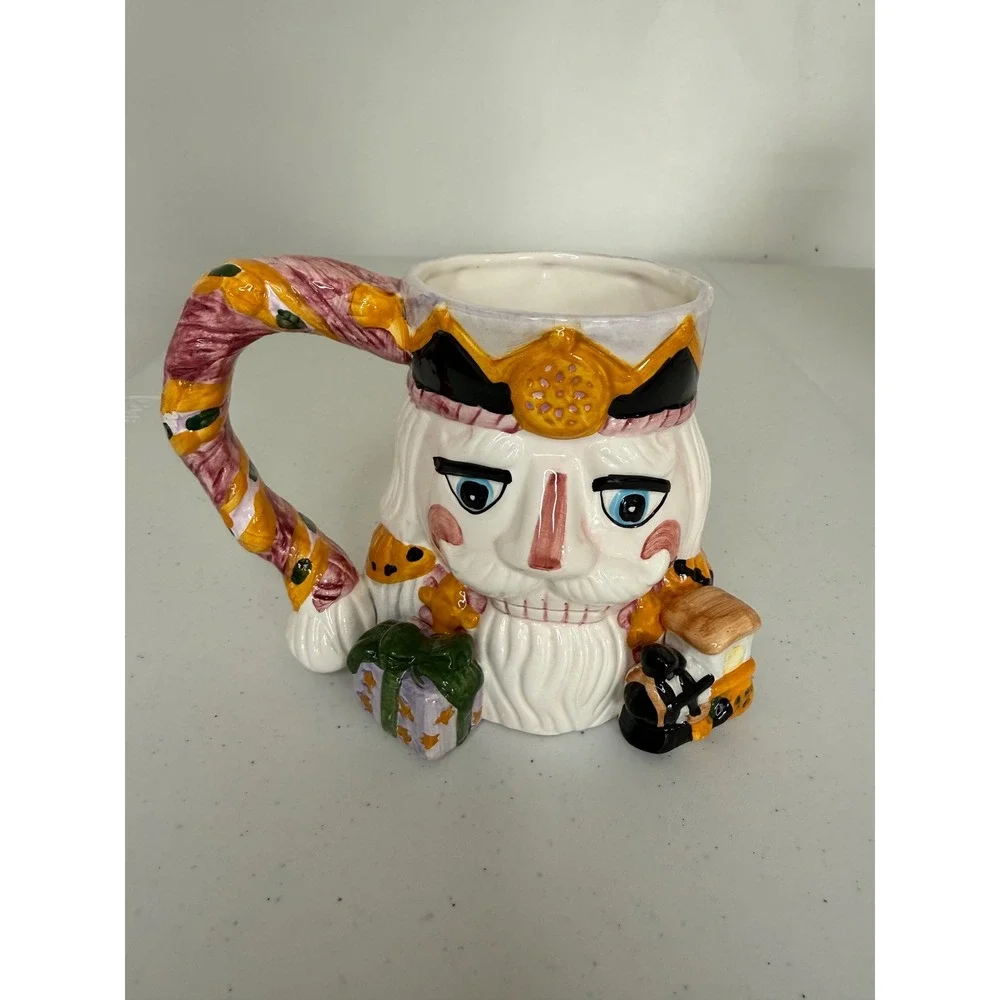 Vintage Alco Industries Holiday Christmas Nutcracker Coffee Mug Hand Painted
